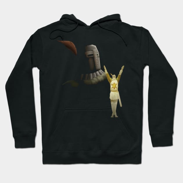 Praise the Sun,  80s Glamour Shot of Knight Solaire of Astora Hoodie by fumansiu